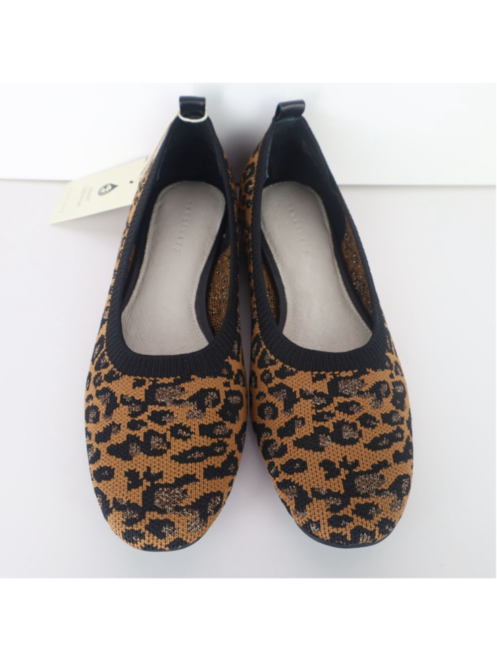 Sanctuary Social Leopard Print Fly-knit Ballet Flats Women Brown 7M - Picture 4 of 16